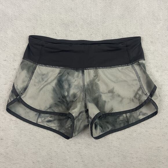 Lululemon Speed Up Shorts Womens Size 2 Gray Tie Dye Lined 2.5 Inseam W7TDR - Picture 8 of 14